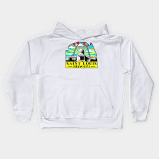 Saint Louis Missouri Gateway Arch State House Vintage Travel Kids Hoodie